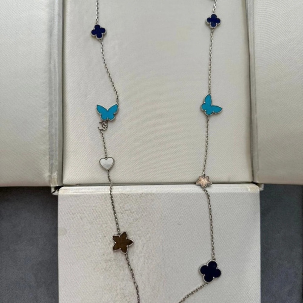 Van Cleef & Arpels - Lucky Alhambra Necklace with mixed motifs